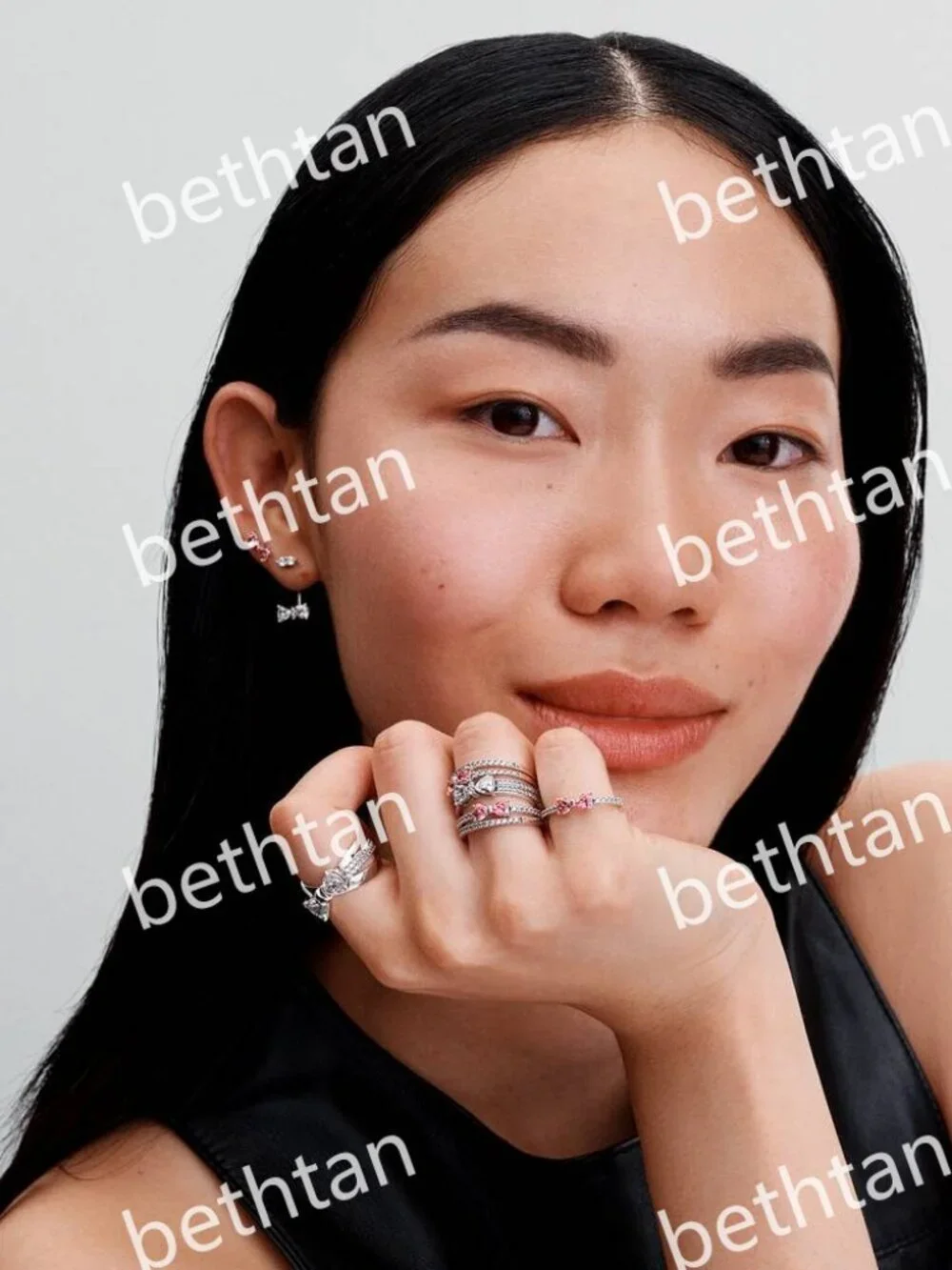 Sparkling Bow Drop Earrings